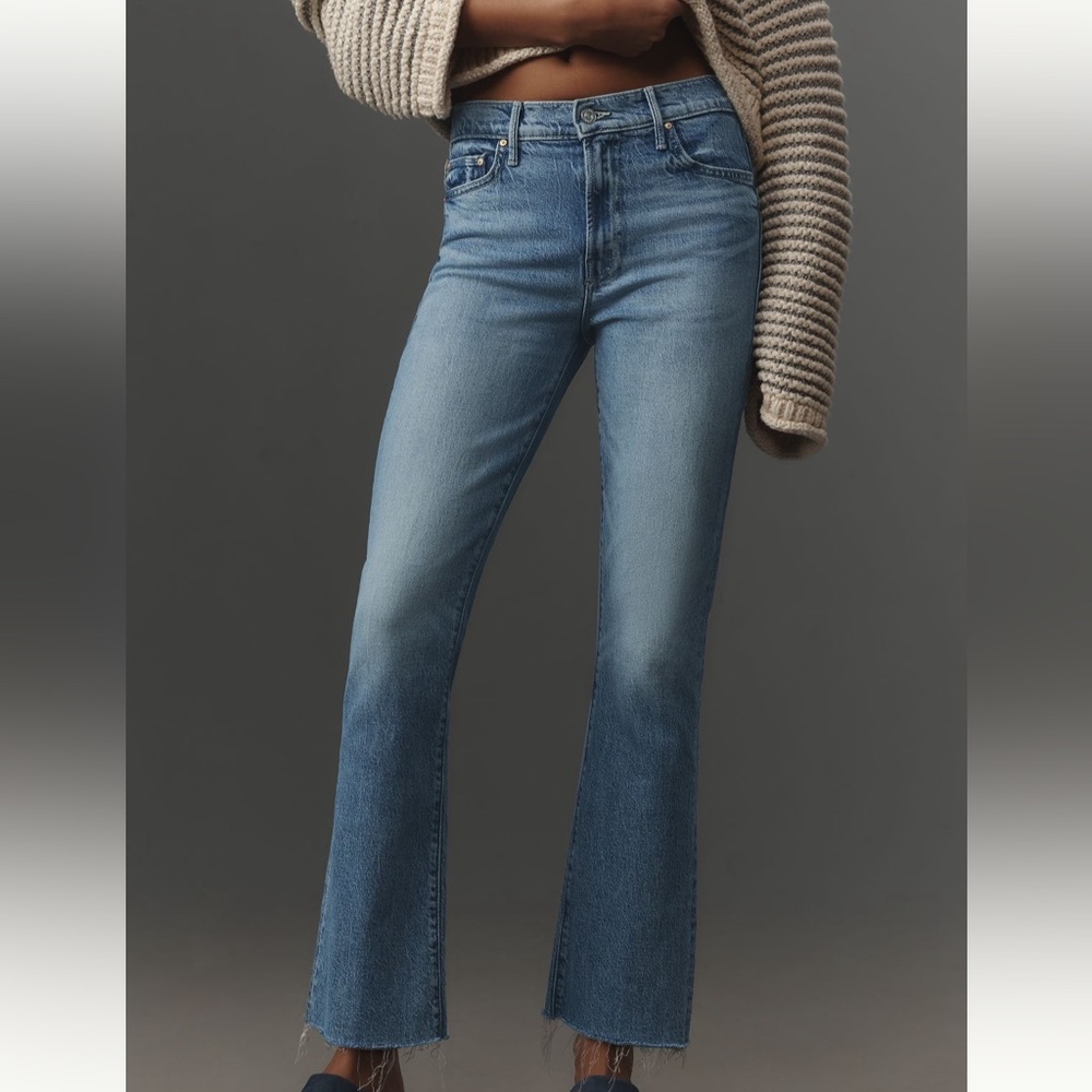 NWT MOTHER Jeans Outsider Flood Fray Size 30 Anthropologie